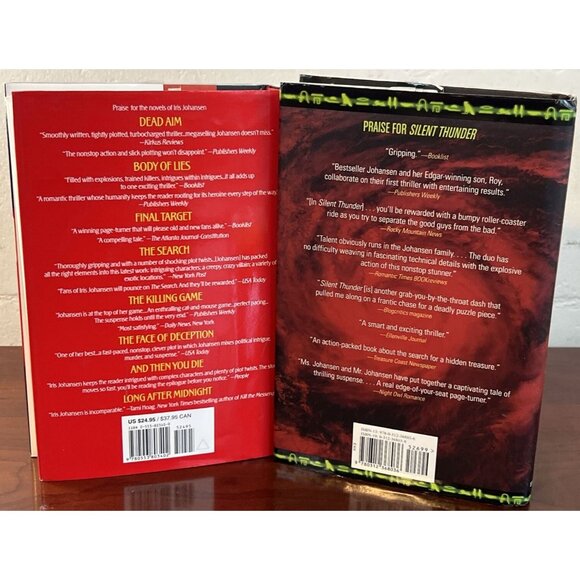 Lot of 2 Iris Johansen Romantic Thriller Hardcover Books Firestorm Storm Cycle - Picture 3 of 11